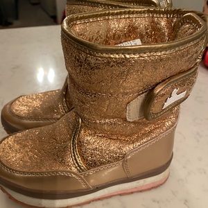 Gold  rubber duck girls boots